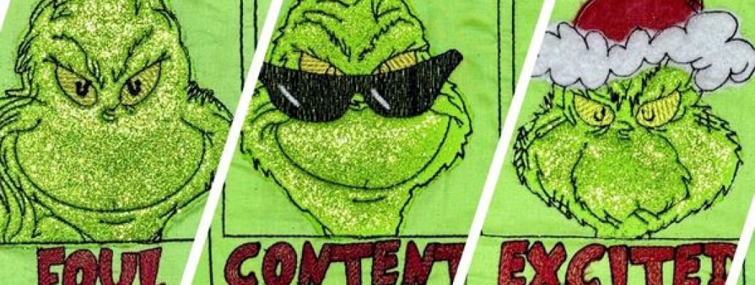 Machine Embroidery Grinch Mood Board Project