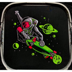 Astronaut Skateboarding On Universe