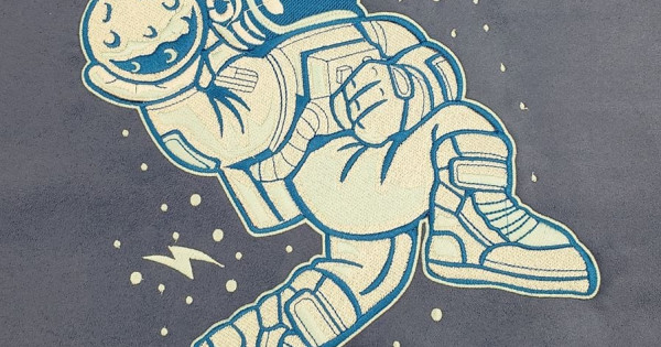 Astronaut Slam Dunk Embroidery Design 2017