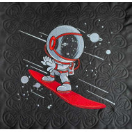 Astronaut Snowboarding