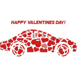 Valentines Heart Car