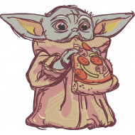 Galactic Baby With Pizza