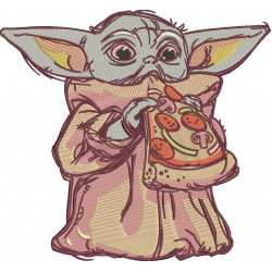 Galactic Baby With Pizza
