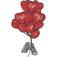 Red Love Balloons With Shoes