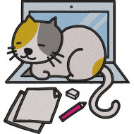 Cat On The Laptop