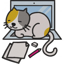 Cat On The Laptop