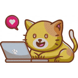 Cat Playing With Laptop