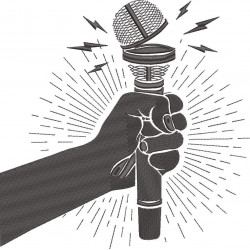Holding Microphone