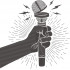 Holding Microphone