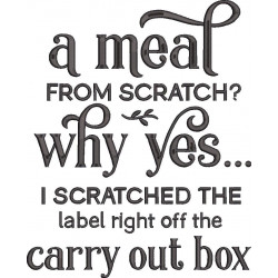 A meal from scratch quote