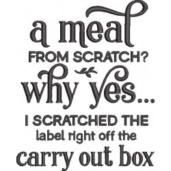 A meal from scratch quote