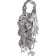 Floral Girl Silhouette