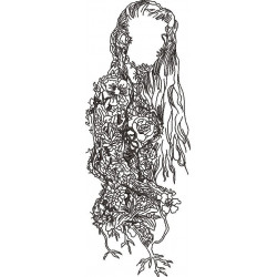 Floral Girl Silhouette