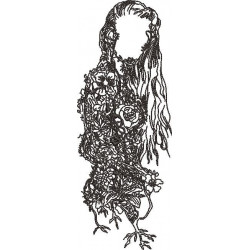 Floral Girl Silhouette