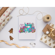 Floral Sewing Machine Design