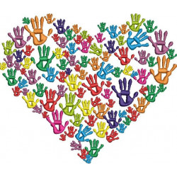 Hand Print Love Heart