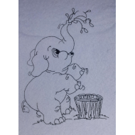 Elephant Redwork Design