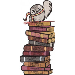 Owl Standing On Books