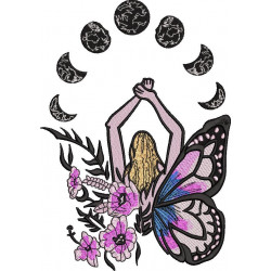 Butterfly Girl Moon Phases