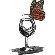 Butterfly Sitting On A Glass
