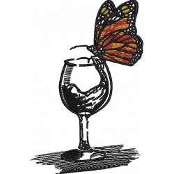 Butterfly Sitting On A Glass