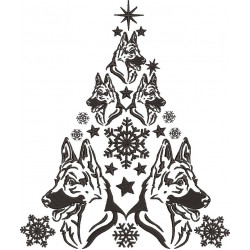 German Shepherds Christmas Tree