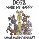 Dogs Make Me Happy Pattern