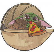 Baby Galactic Eating Pizza