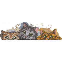 Three Cats on the Wall