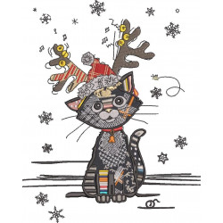 Christmas Cat Reindeer Antlers