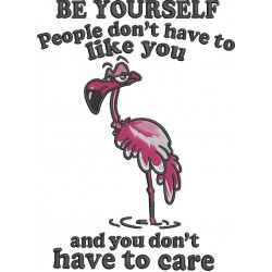 Be Yourself Flamingo Quote