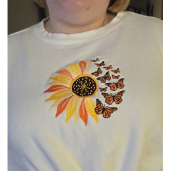 Sunflower And Butterfly