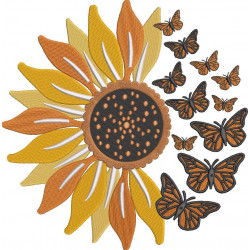 Sunflower And Butterfly
