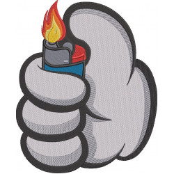 Lighter In Mouse Hand