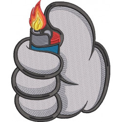 Lighter In Mouse Hand