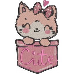 Cute Kitty In Pocket