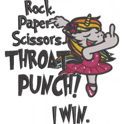 Rock Paper Scissors Funny Unicorn Quote