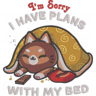 I Have Plans With My Bed Funny Cat Quote 