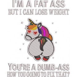 Dumb Ass Funny Unicorn Quote