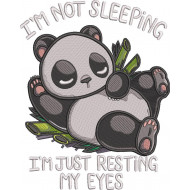 Resting My Eyes Panda Funny Quote