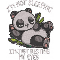 Resting My Eyes Panda Funny Quote