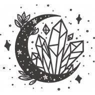 Crescent With Crystals