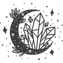Crescent With Crystals