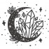 Crescent With Crystals