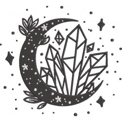 Crescent With Crystals
