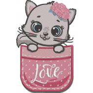 Cute Cat In Pocket