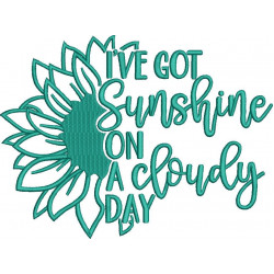 Cloudy Day Sunflower Quote