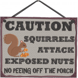 Squirrels Attack Exposed Nut