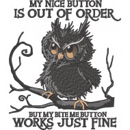 Bite Me Button Funny Quote