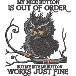 Bite Me Button Funny Quote